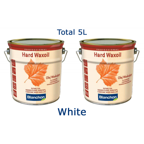 Blanchon HARD WAXOIL (hardwax) 5 ltr (two 2.5 ltr cans) WHITE 07721198 (BL)